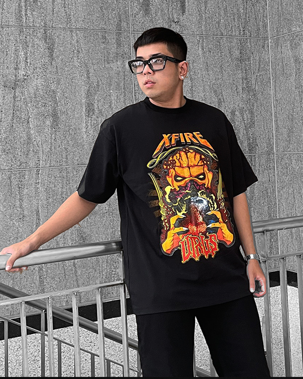 XF WE ARE VIRUS TSHIRT IN BLACK