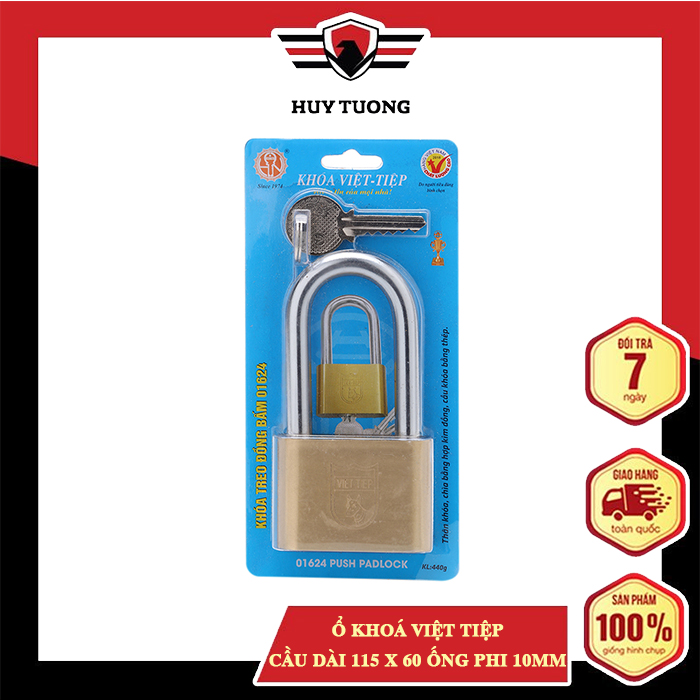 Ổ Khoá Việt Tiệp Cầu Dài 115 x 60 Ống Phi 10mm