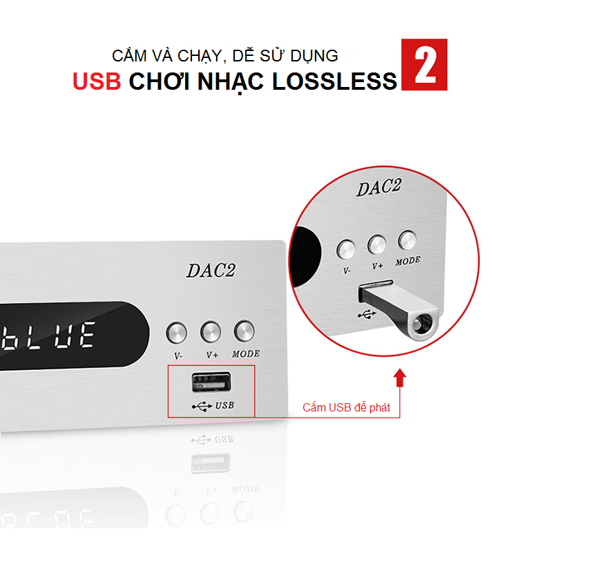 ROGTZ Bộ DAC Giải Mã Âm Thanh Bluetooth 32BIT 192KHZ TRASAM DAC2 PRO - Hàng Nhập Khẩu