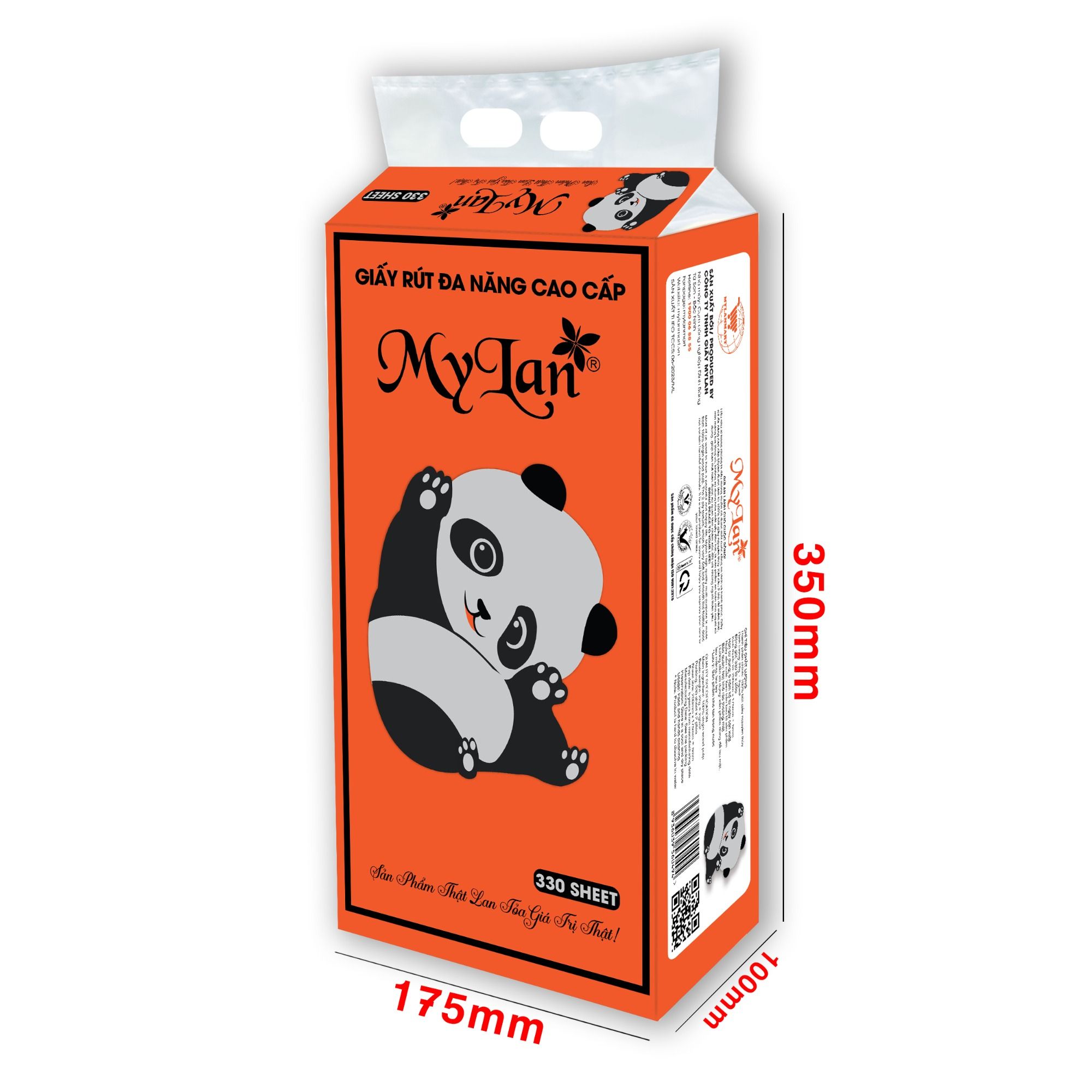 GIẤY RÚT ĐÁY ĐA NĂNG MYLAN - 330 tờ/Xách