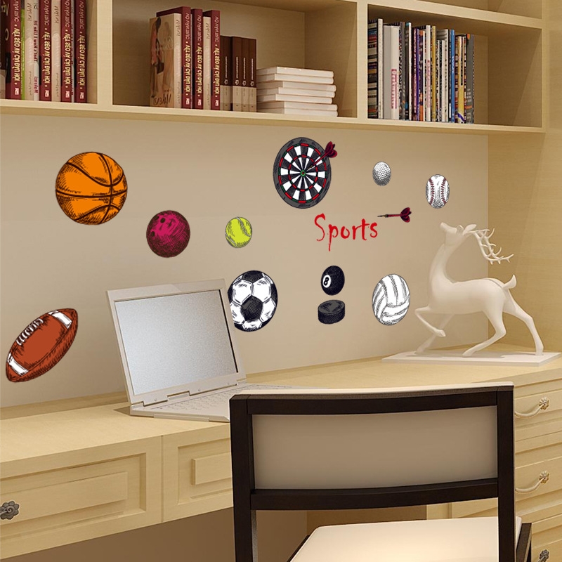 Decal dán tường Những quả bóng tròn Trang trí quán đẹp