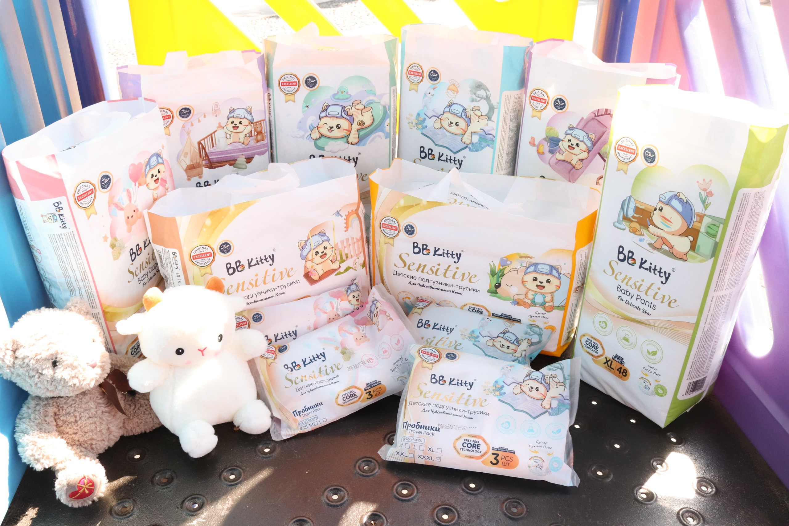 [M52]Tã/Bỉm Quần BB KITTY SENSITIVE dành cho da nhạy cảm size M(06 -11 kg)/ 52 miếng  mẫu mới