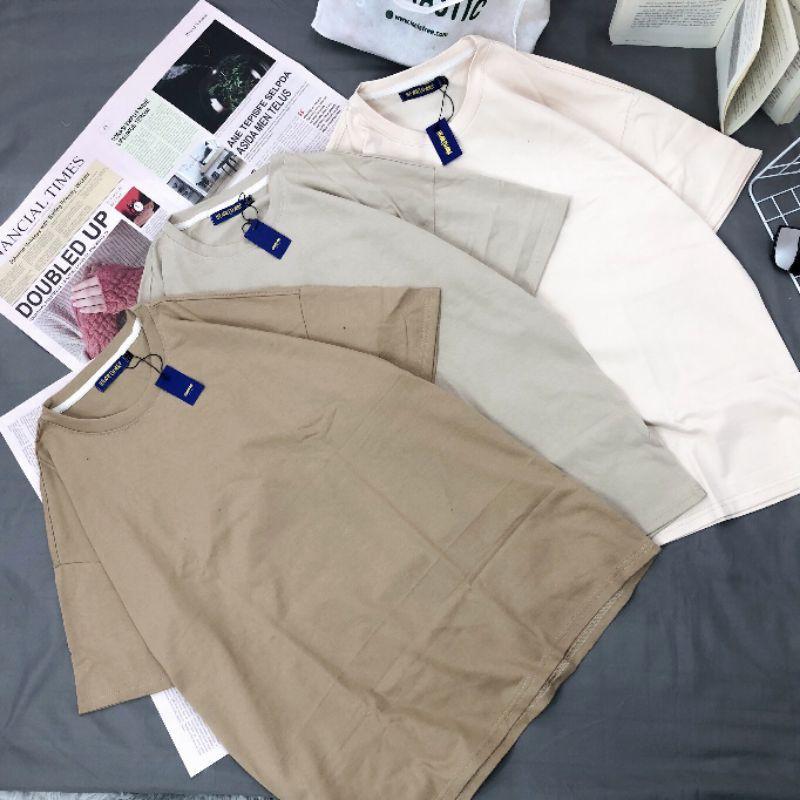 Áo thun trơn cao cấp 100% cotton dày dặn ulzzang - ẢNH THẬT