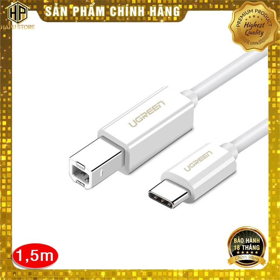 Cáp máy in USB Type C Ugreen 40417 dài 1,5m chính hãng - Hàng Chính Hãng