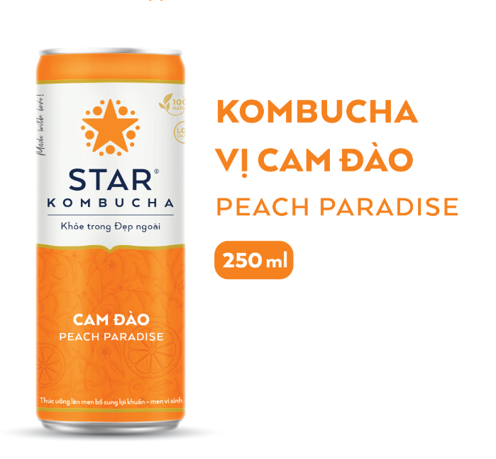 Thùng 12 lon STAR KOMBUCHA All-in-One (250ml/lon)