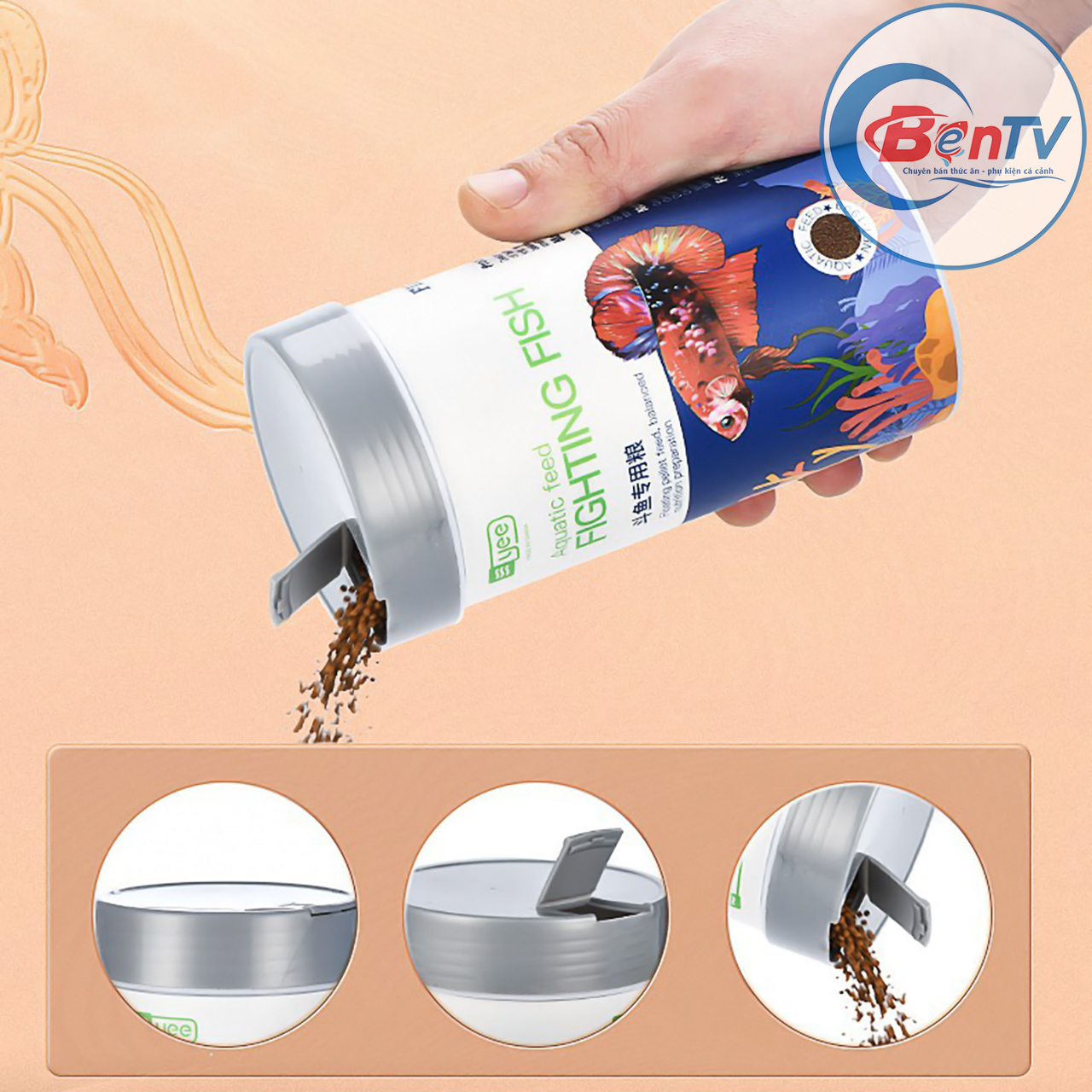 Thức Ăn Cá Betta - Hỗ Trợ Lên Màu Vây Đẹp