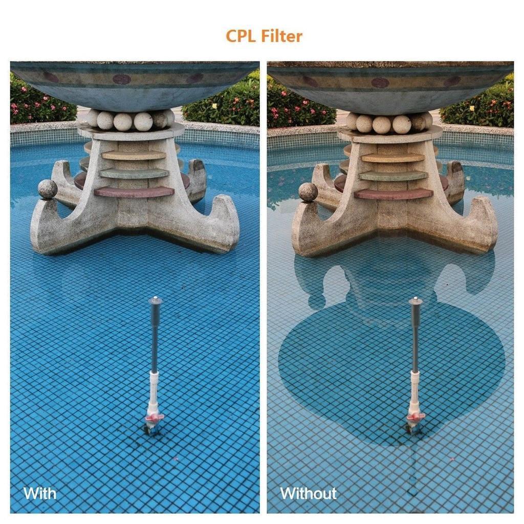 55mm Multi Coated Filter Kit: UV+CPL+FLD Lens Filters Set for Canon