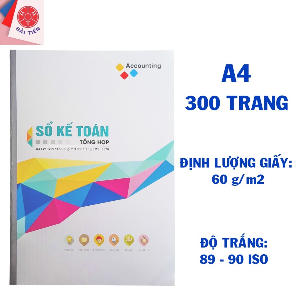 Sổ Kế toán tổng hợp 300 trang - Sổ may gáy Hải Tiến