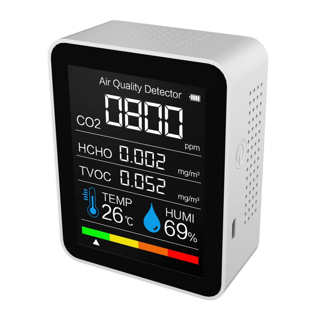 Portable CO2 Detector Air Quality Detector Intelligent Air Detector Temperature And Humidity Sensors Tester Carbon