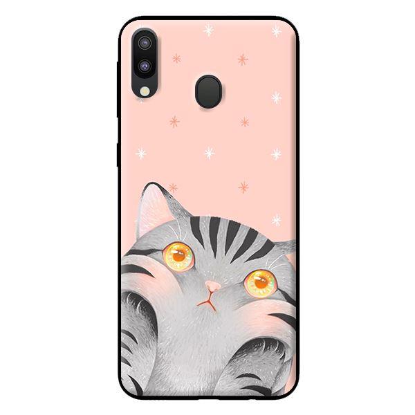Ốp in cho Samsung Galaxy M20 Mèo Hồng - Hàng chính hãng