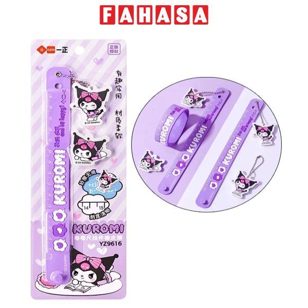 Thước Kẻ Kuromi 15 cm Kèm Gôm Tẩy - YZ9616