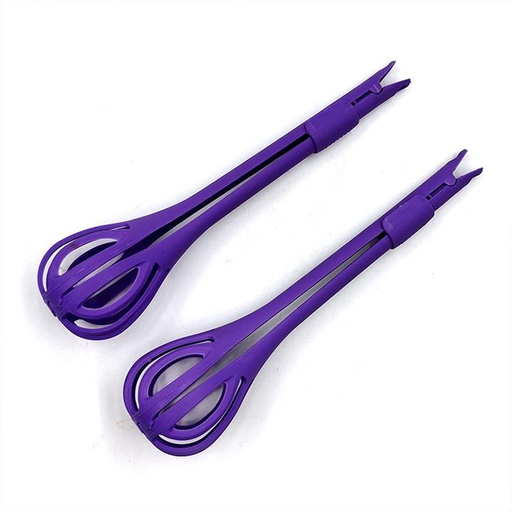 Kẹp Nhựa Gắp Thức Ăn Kiêm Dụng Cụ Đánh Trứng