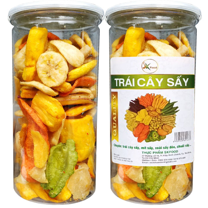 Trái cây sấy khô loại nguyên miếng cao cấp xuất khẩu - TỔNG 560G
