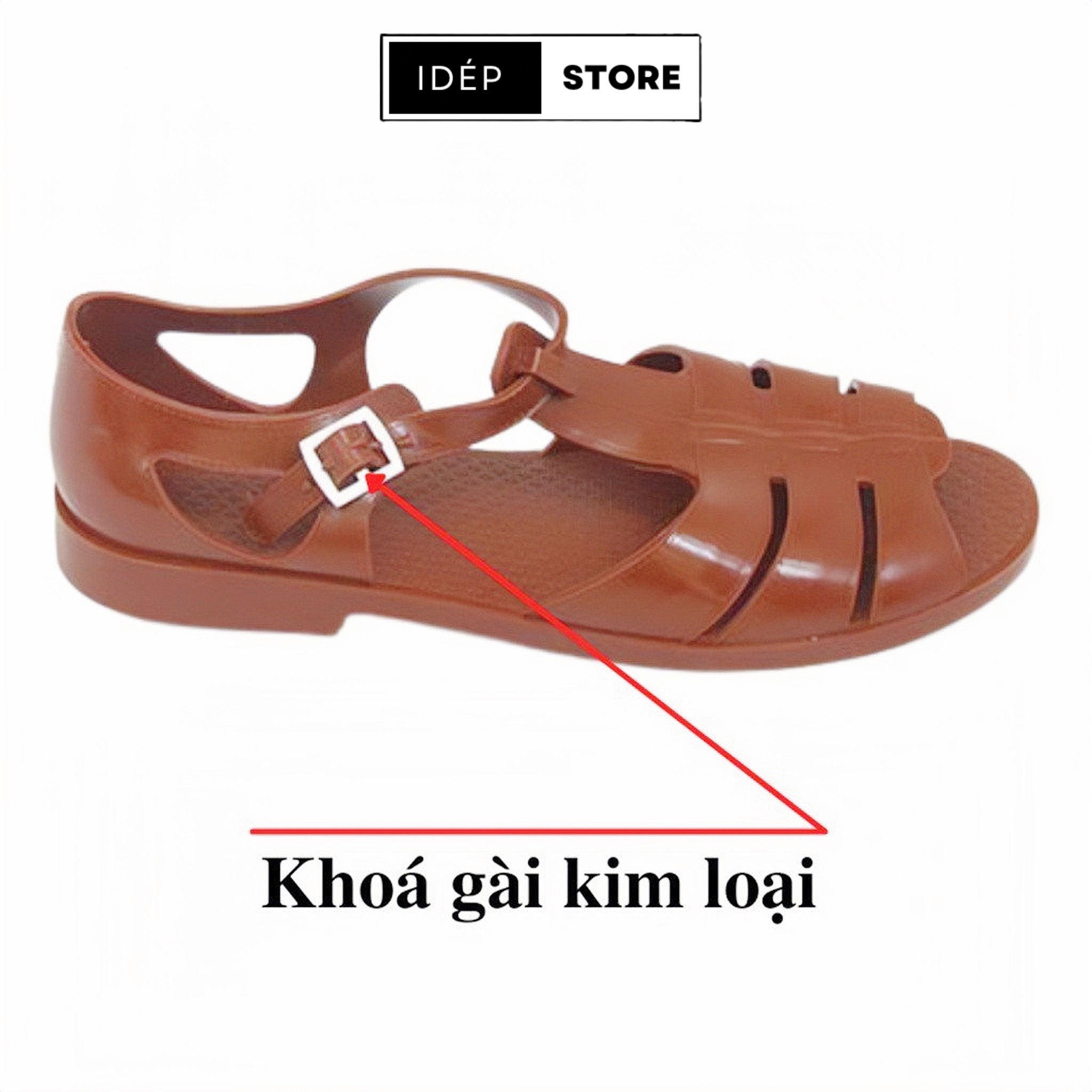 Dép Sandal Rọ Bộ Doi, Dép Dọ Nam [LOẠI 1] bằng Nhựa PVC dẻo êm chân chống trượt - Sandal bảo hộ đi mưa, đi rừng siêu bền - iDÉP GL003