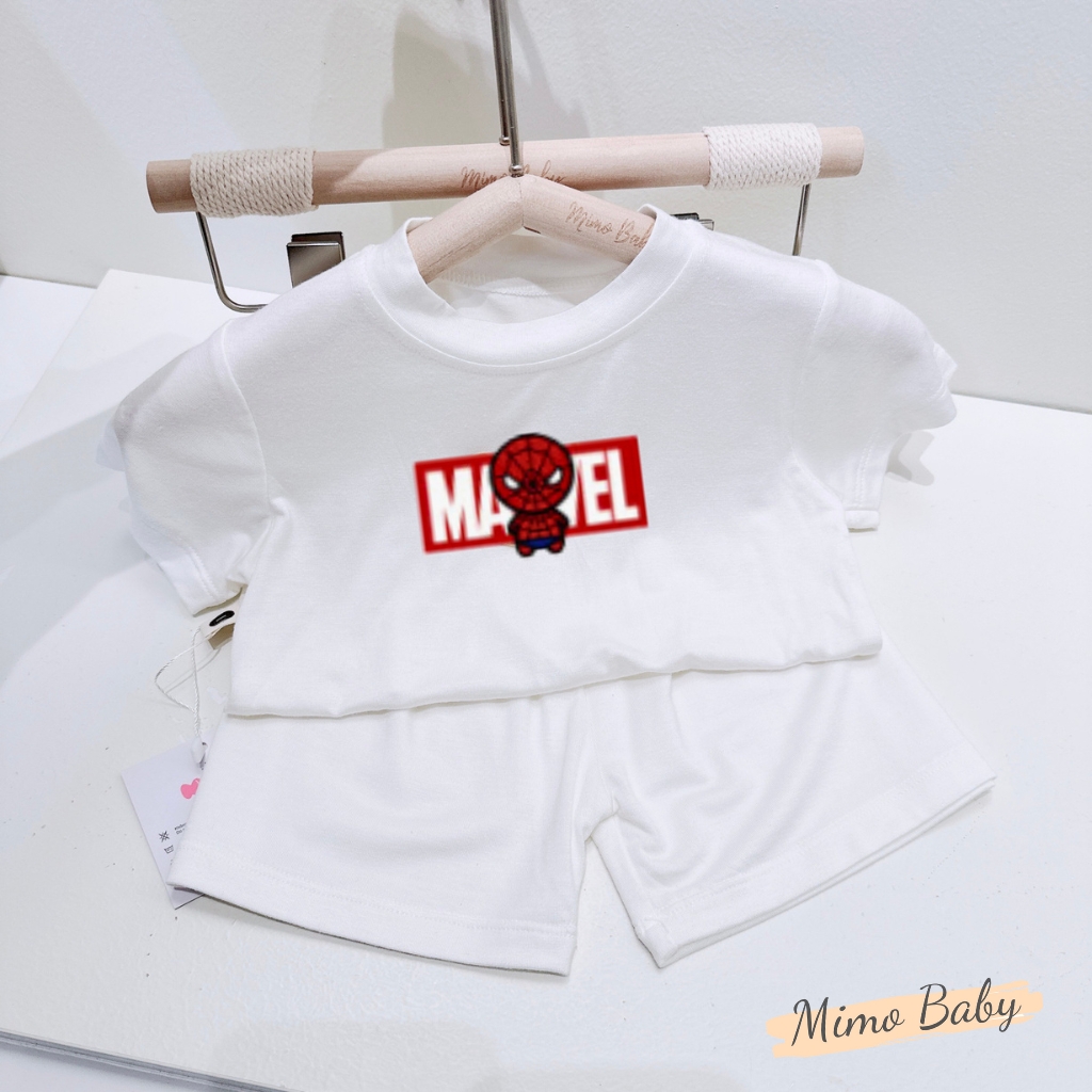 Bộ quần áo cộc tay in hình các siêu anh hùng cho bé trai QA100 Mimo Baby