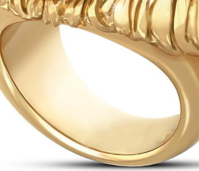 Nhẫn nam titan mạ vàng 24k hình sư tử