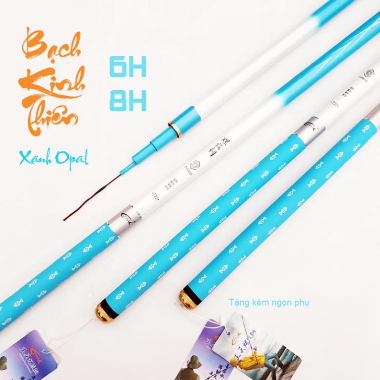 Cần câu tay câu đài Bạch Kinh Thiên xanh Opal 6H 8H 10H tặng kèm ngọn phụ - đại hạ giá
