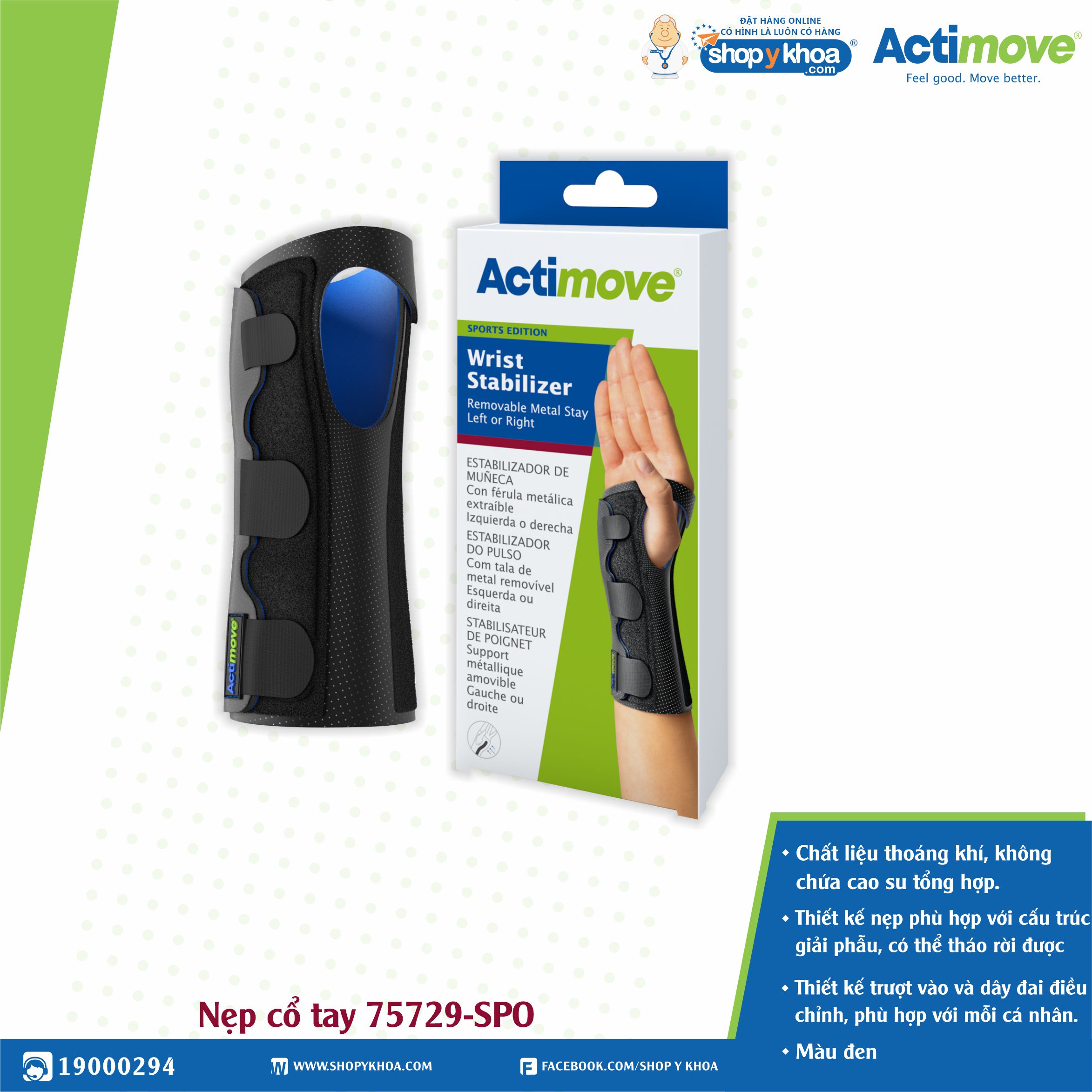 Nẹp cổ tay 75729-SPO Actimove Wrist Stabilizer