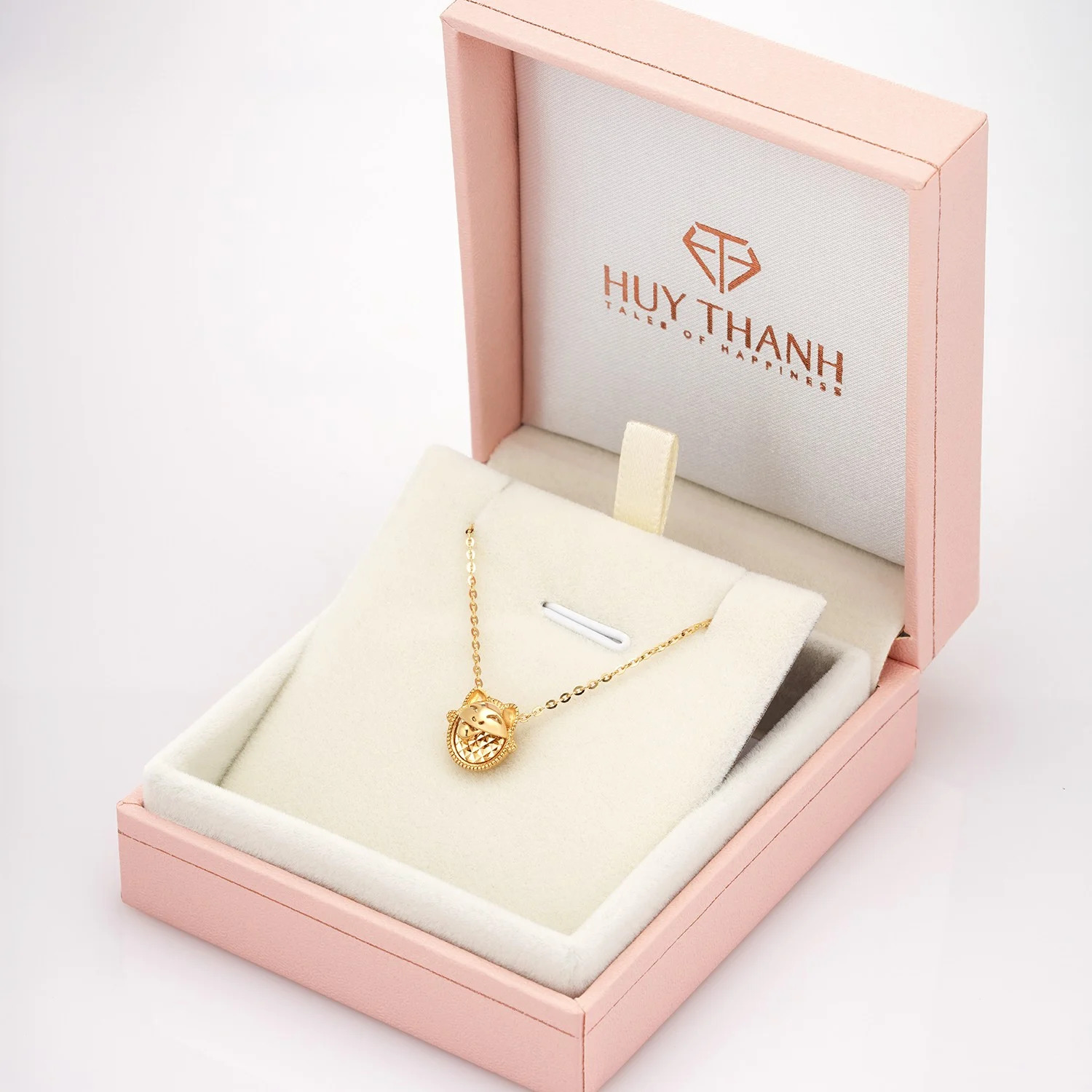 Mặt Dây Chuyền Mèo Đại Cát Vàng 14K MDMAMD656 Huy Thanh Jewelry