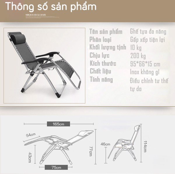 Ghế xếp thư giãn - gấp gọn thông minh