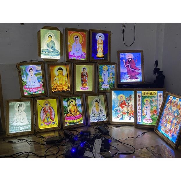 Tranh đèn led siêu mỏng trang trí phòng thờ, tranh đèn led 3D hiện đại cao cấp