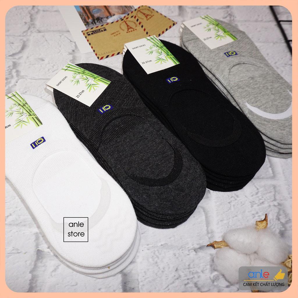Tất lười nam Vớ hài Cotton gót Silicon chống tụt tối đa khử mùi thấm hút mồ hôi hàng xuất Nhật - Anle Store