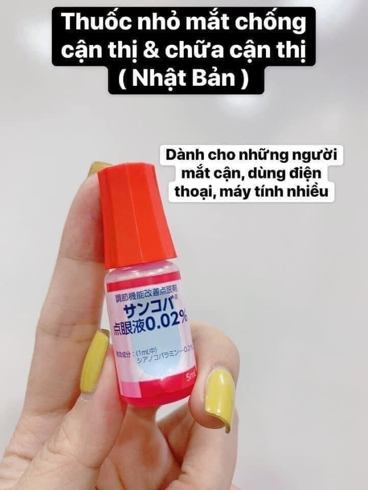 NHỎ MẮT SANCOBAN CẬN THỊ NHẬT BẢN 5ML-1 LỌ ( KHÔNG XUẤT HÓA ĐƠN ĐỎ )