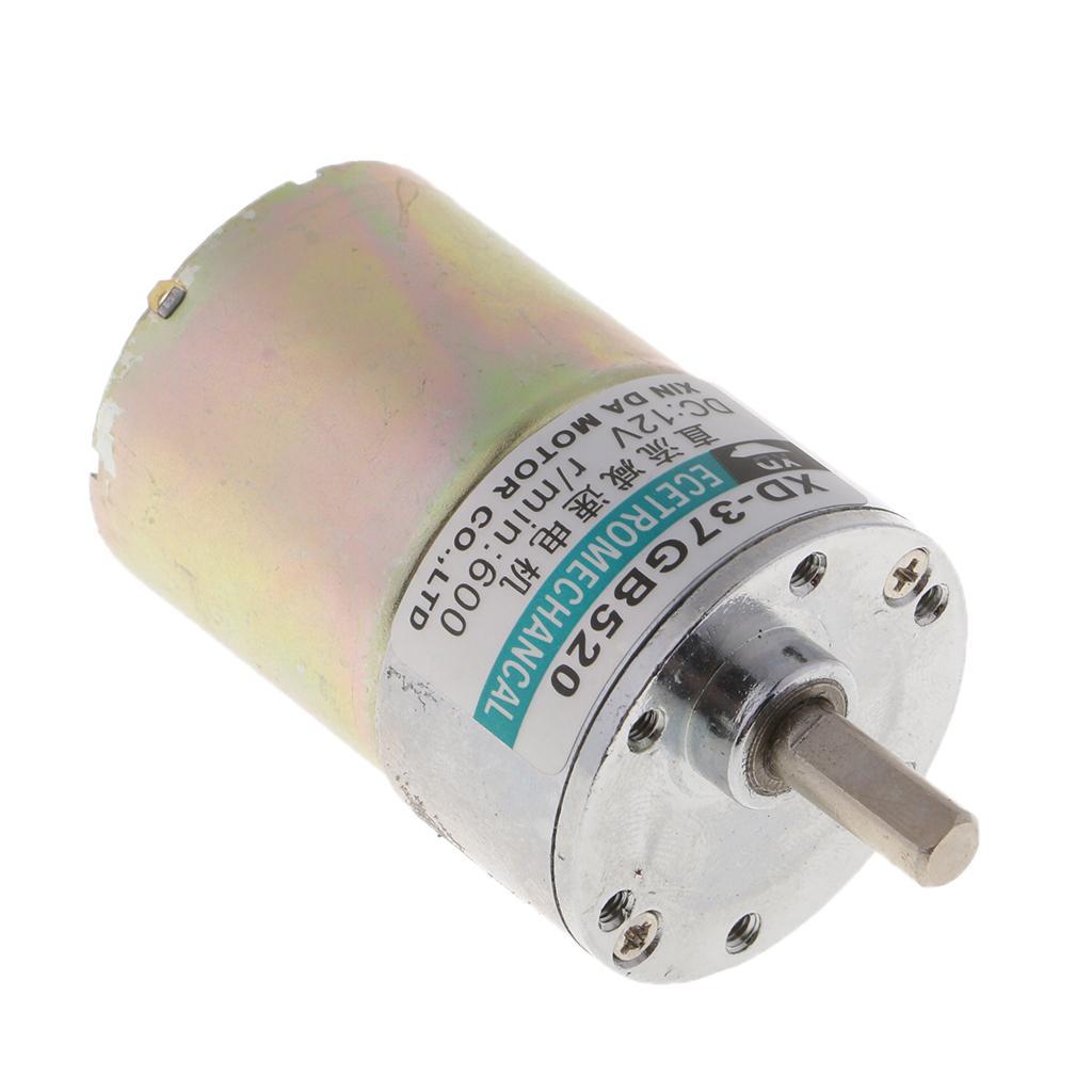 XD-37GB520 DC12V 10W 600RPM Micro Gear Motor High Adjustable Speed