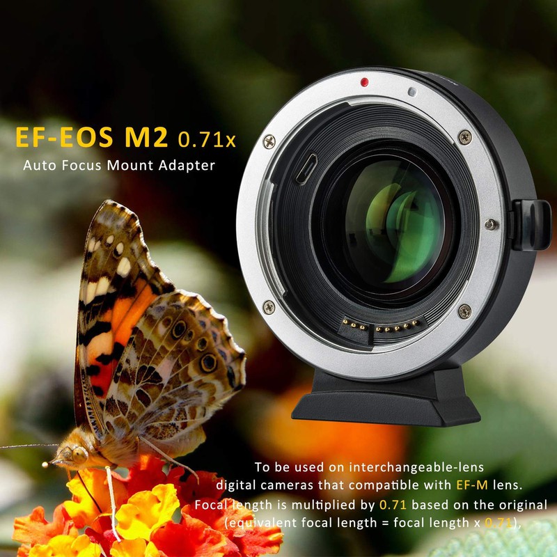Ngàm chuyển Viltrox EF-EOS M2 (Mark II) cho Canon EOS M M2 M3 M5 M6 M10 M50 M100 (Hàng chính hãng)