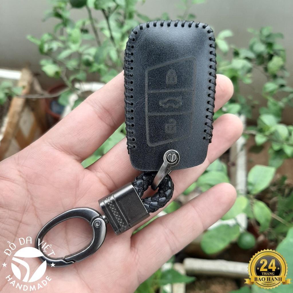 Bao da chìa khoá Ô tô Volkswagen Teramont 2022-2023, da bò thật , bảo hành 2 năm,