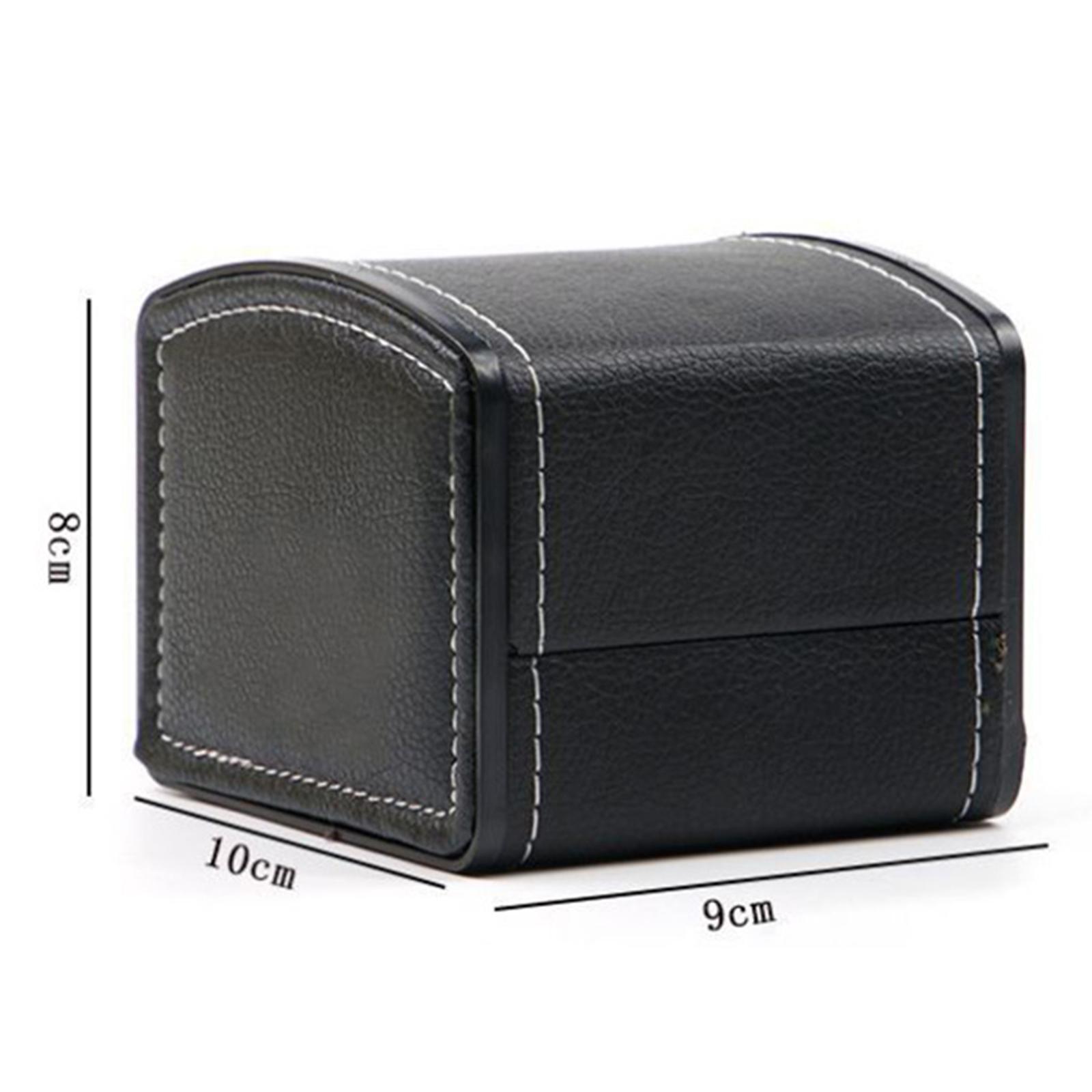 2pcs Classic PU Leather Watch Case Display Holder Organizer Jewelry Boxes
