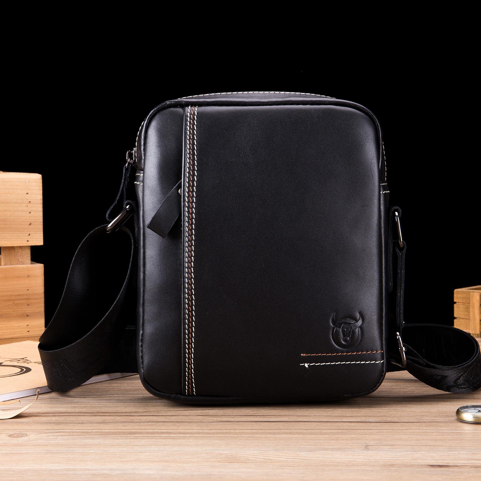 Túi Da Đeo Chéo Nam Sành Điệu Nằm Dọc Dành Cho Dân Công Sở Học Sinh Sinh Viên Bullcaptain