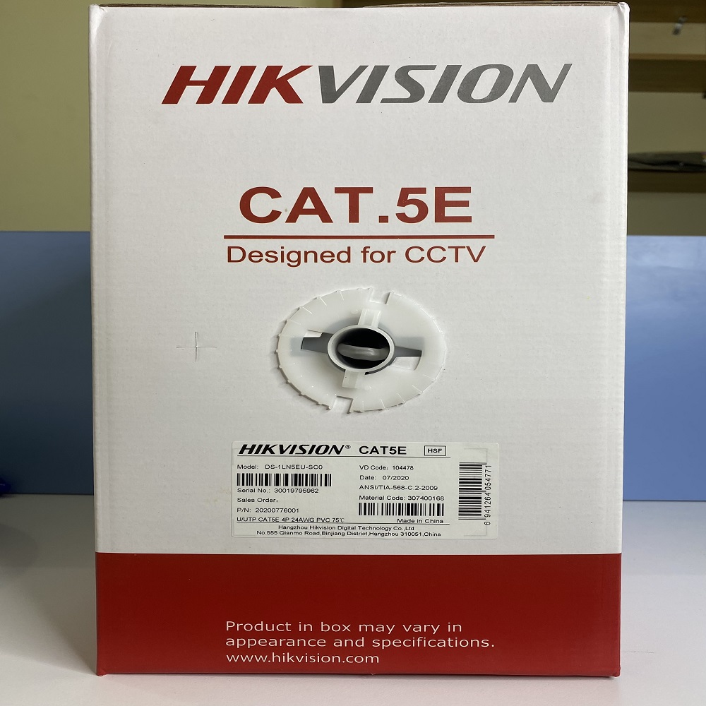 CÁP MẠNG HIKVISION UTP CAT 5E , đồng nguyên chất (305m)- Hàng Chính Hãng