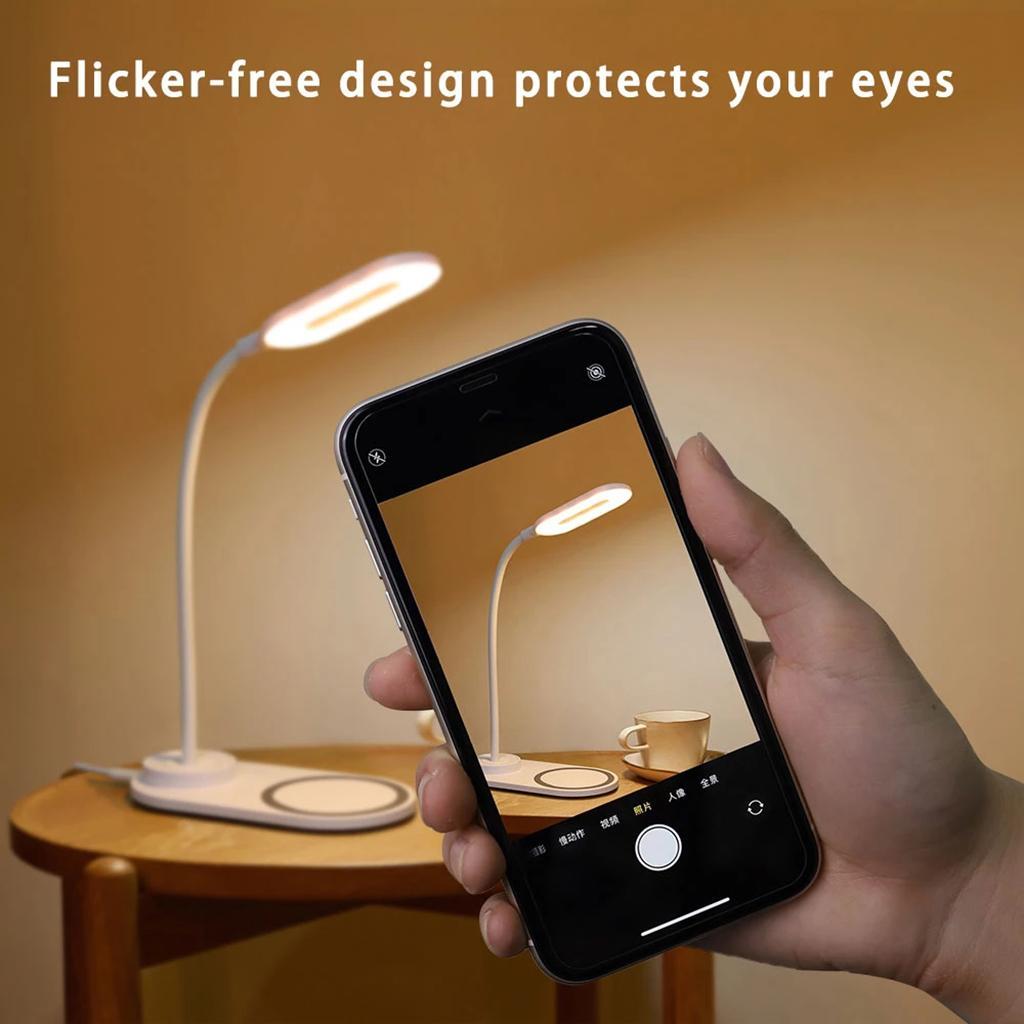 LED Desk Lamp Charger For Office Lighting White