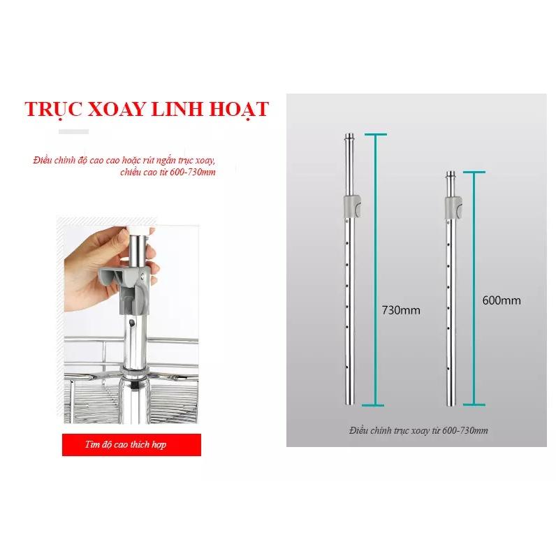 Mâm Xoay Góc 1/2 Chính Hãng INOX 304 Không Gỉ - Bảo Hành Trọn Đời