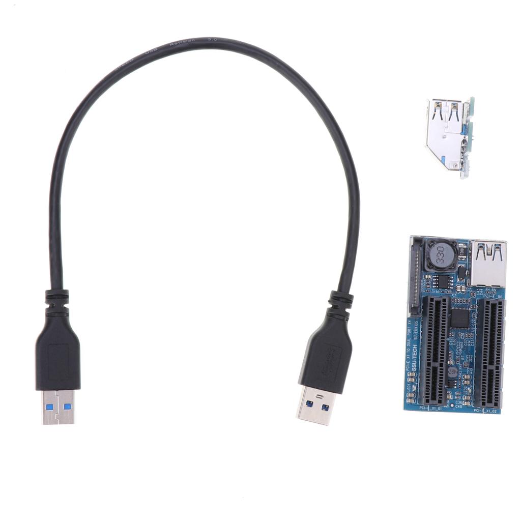PCI E X1 to X4 USB3.0 GPU Extender Riser Adapter Plug & Play