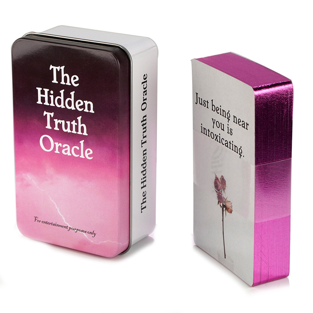 [Mạ Cạnh] Bộ Bài The Hidden Truth Oracle Hộp Thiếc Mạ Cạnh 78 Lá Tặng File Tiếng Anh Và Đá Thanh Tẩy