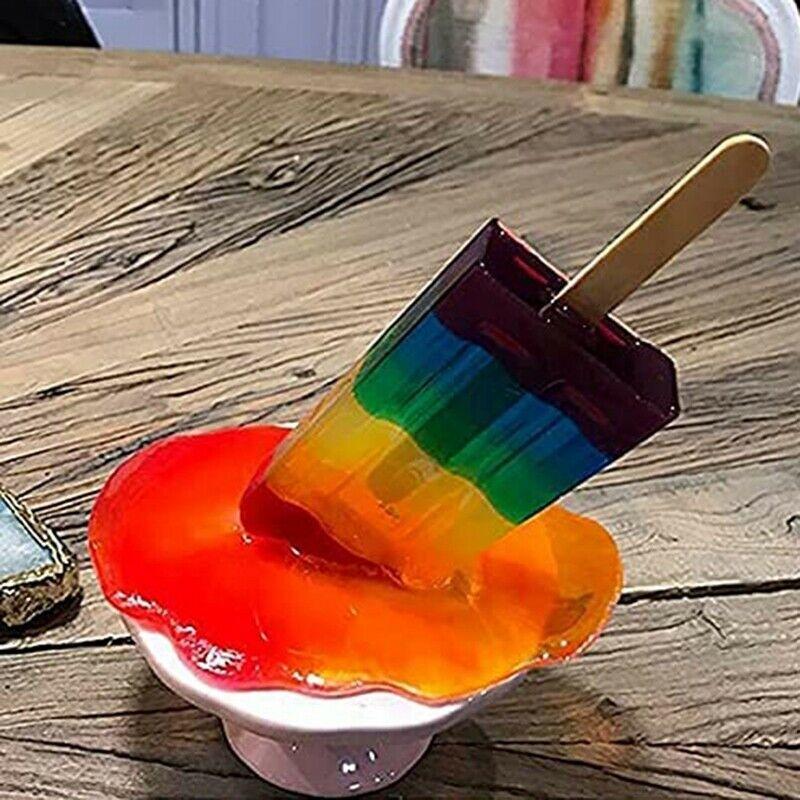 Realistic Handmade Melting Popsicle Sculpture Pop Art Modern Home Decor Ornament MMJQ