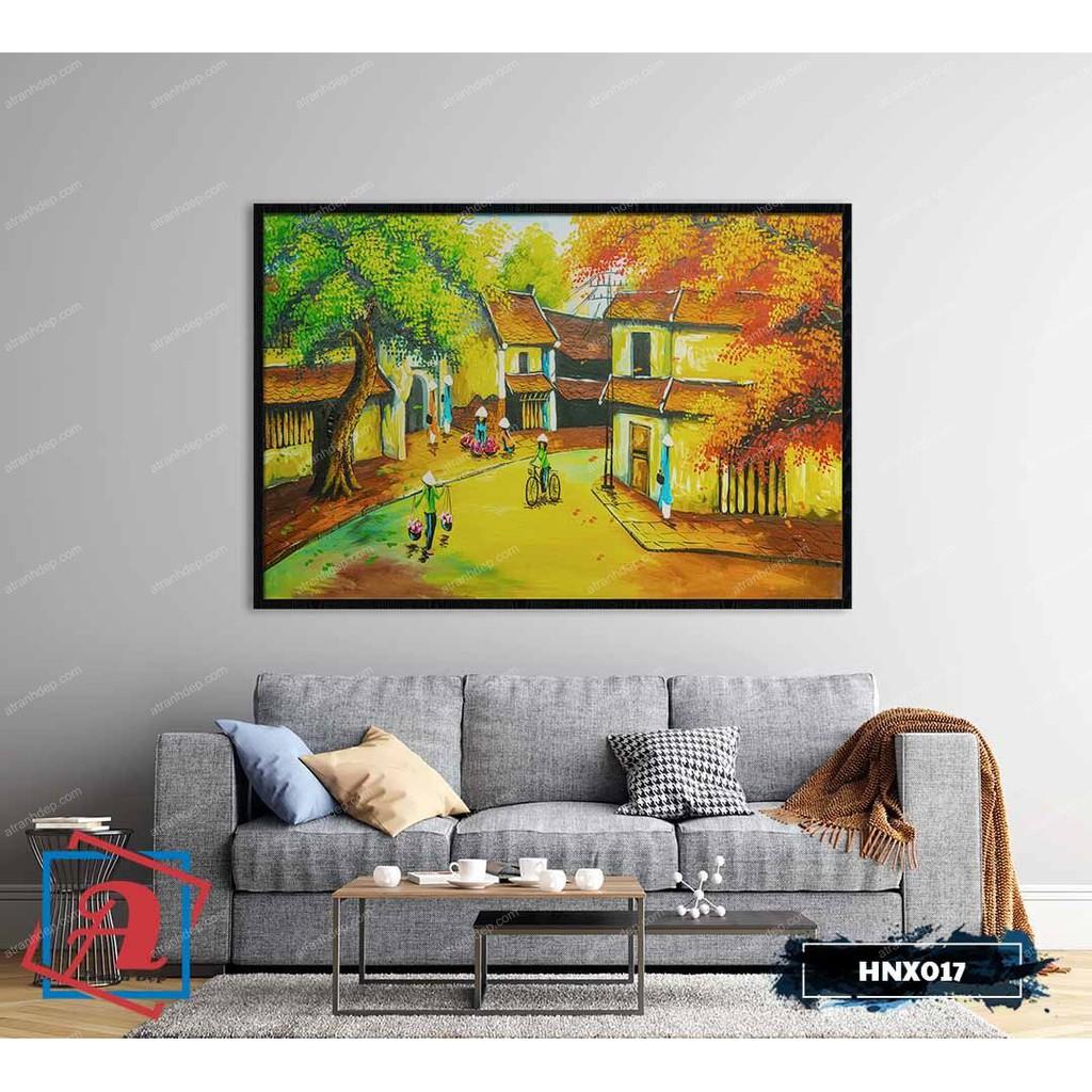 Tranh in lụa phố cổ Hà Nội - HNX017