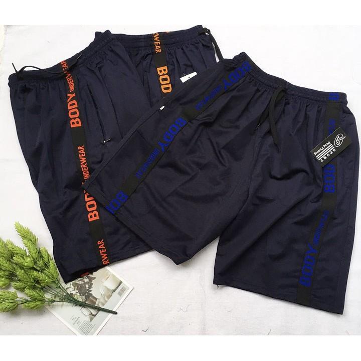 Quần đùi nam từ 70-80kg thun dày phối viền dây - Quần lửng nam - QN5