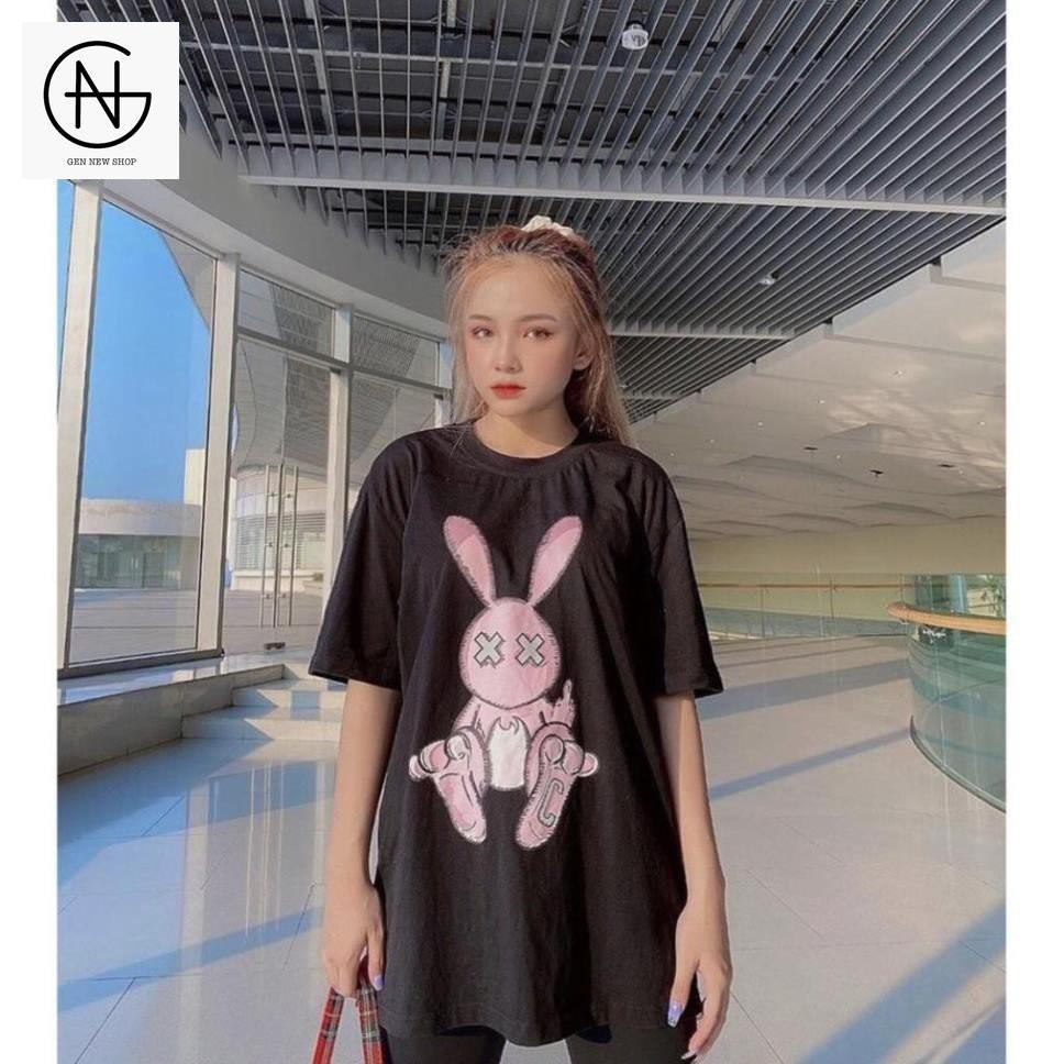 Áo Thun Tay Lỡ In Nhiệt BADRABBIT form Unisex nam nữ phong cách Ulzzang - A Tho 01