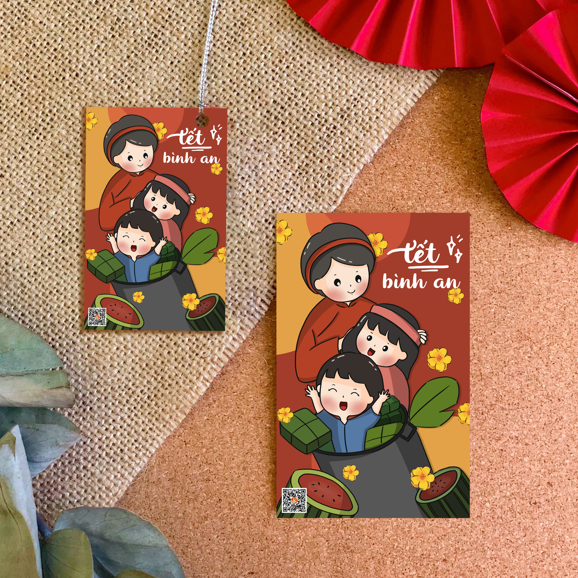 SET 10 POSTCARD TẾT VUI SÁNG TẠO TẾT SUM VÀY