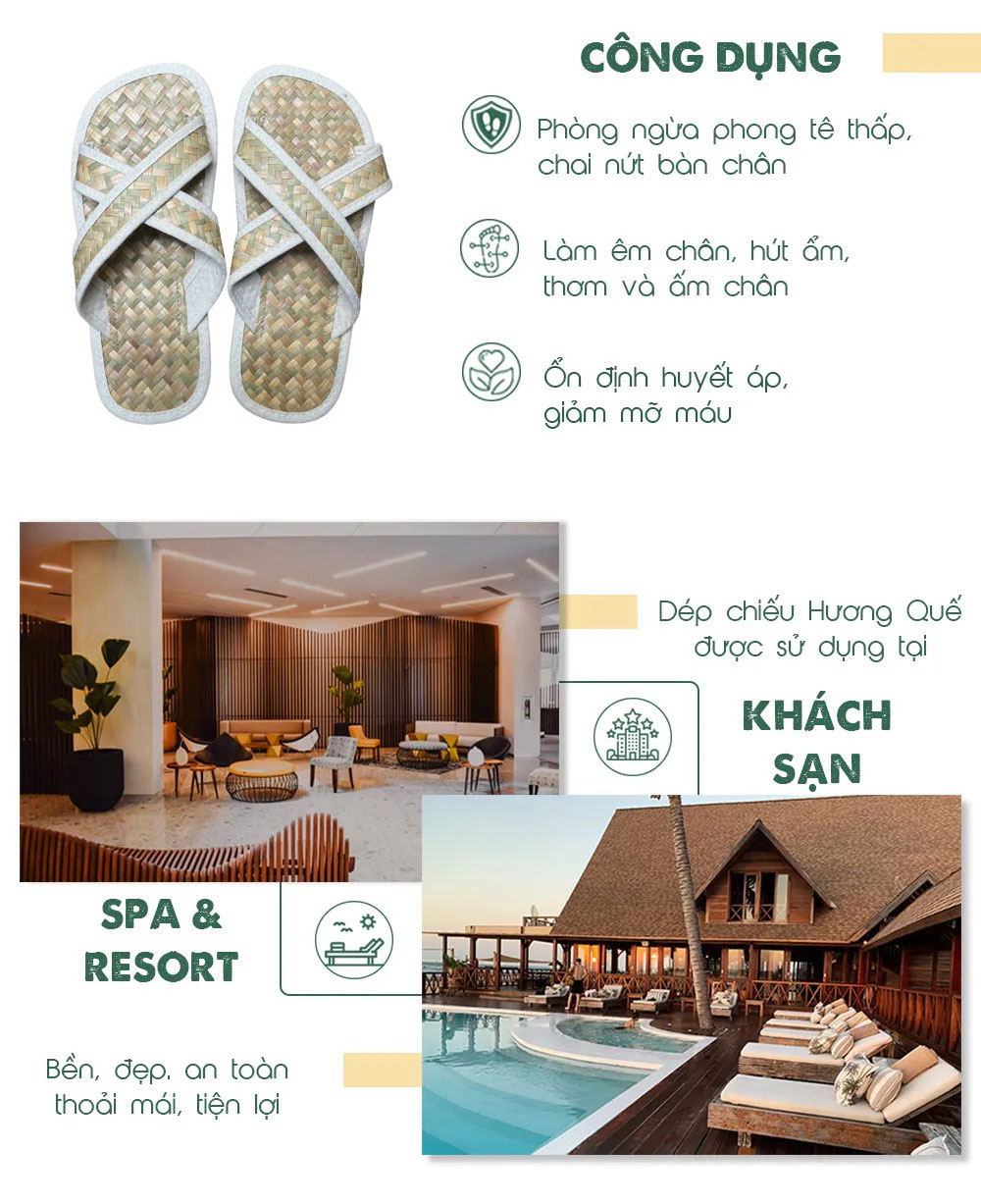 Dép cỏ bàng viền trắng Hương Quế – DCQ-102