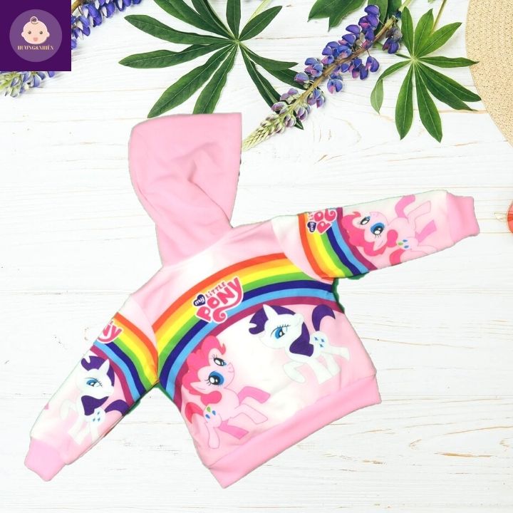 Áo khoác bé gái hình Pony từ 11-43kg - Áo khoác Elsa - PONY - Thun cotton da cá in 3D cực chất