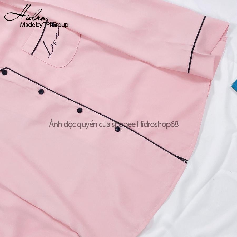 Bộ Pijama Lụa Dài Tay Thiết Kế Cao Cấp Chất Mềm Mịn Không Nhăn