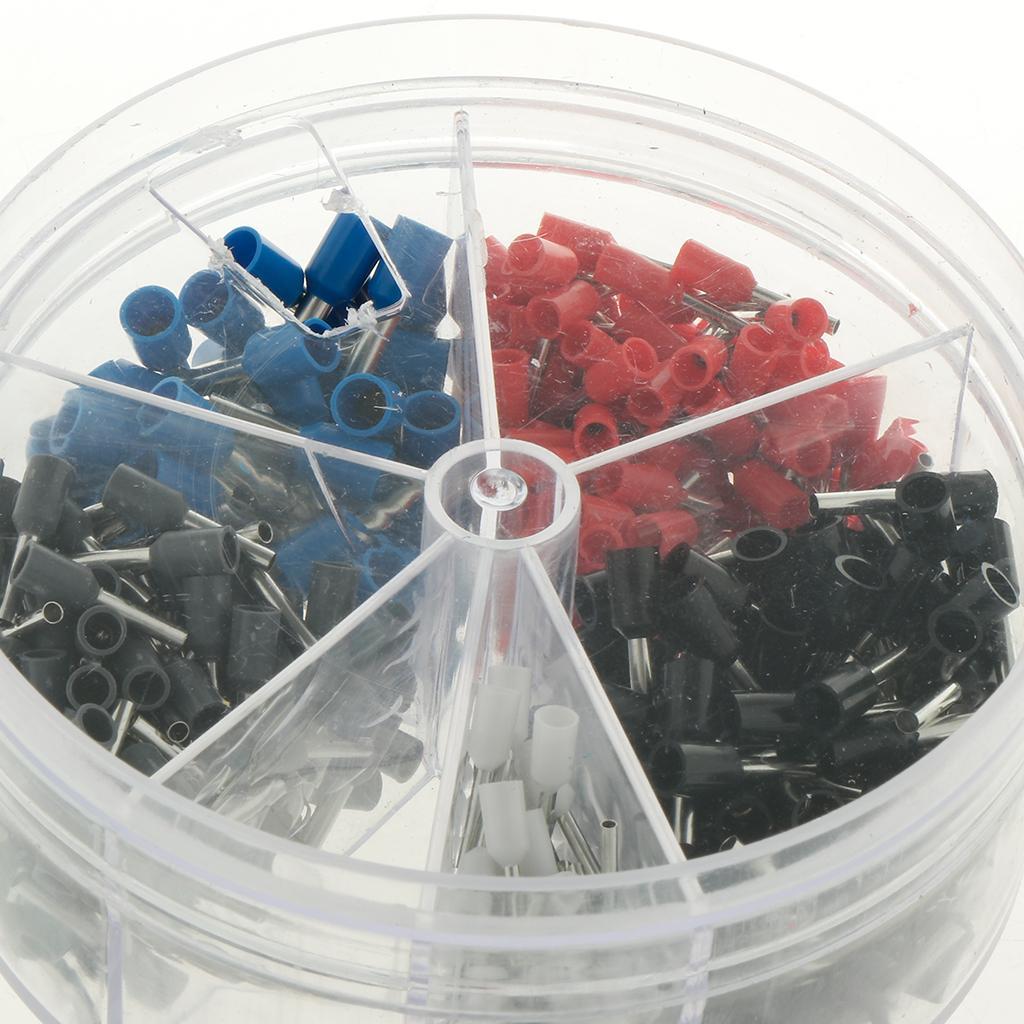 400 Pieces Insulated Cord Pin End Terminal Wire Crimp Connector Bootlace Ferrules 0.5-2.5mm²