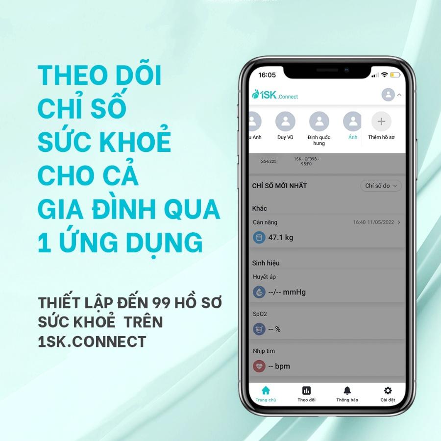 Cân điện tử 1SK CF398BLE cân sức khỏe thông minh