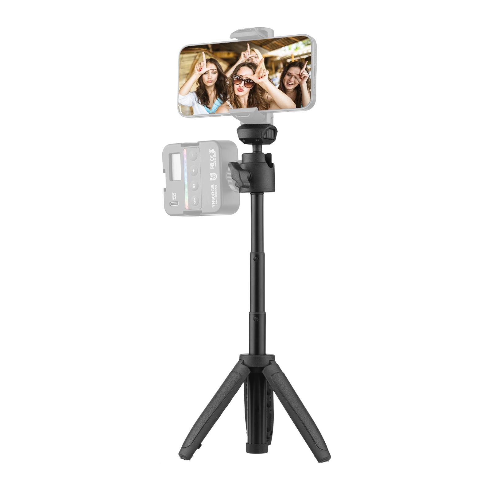 Lightweight Portable Tripod Extendable Tripod Stand Handle Grip with Adjustable Height for Phone Camera Selfie Video