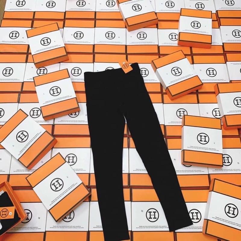 Quần legging cạp cao khoá full hộp đỏ