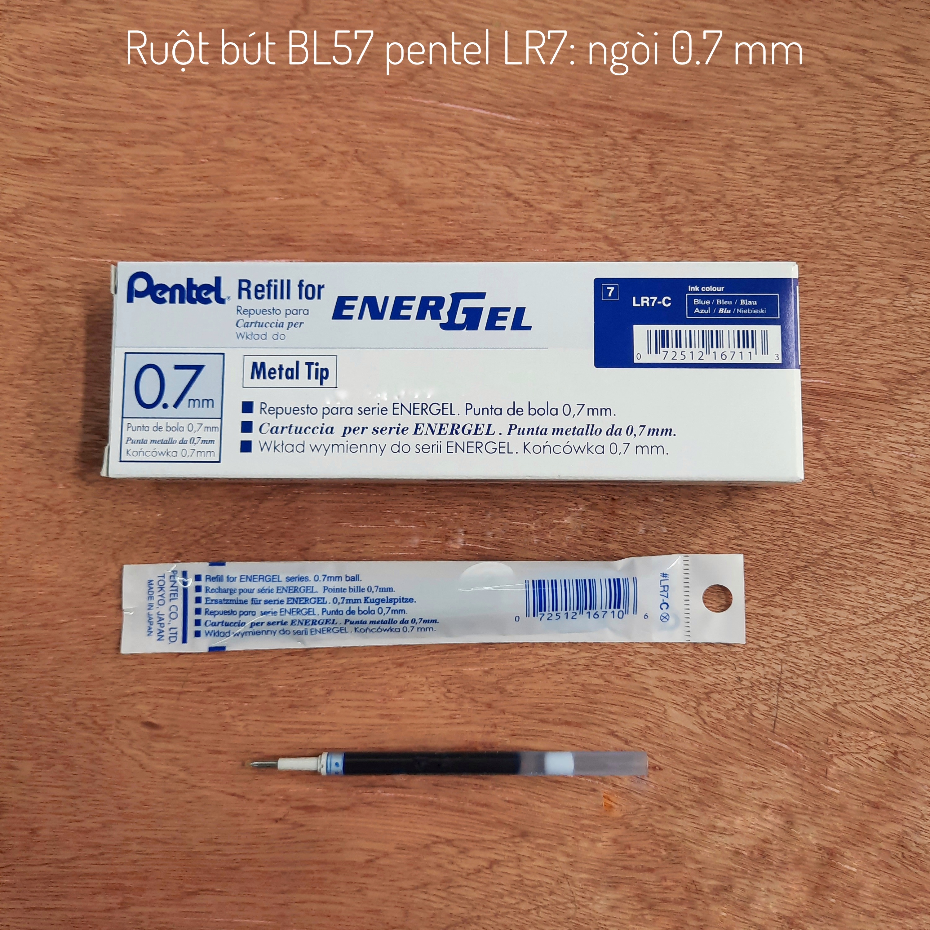 Bút bi nước pentel nhật bản ngòi 0.5mm, 0.7,1.0mm BLN55,BL57,BL60. (1 cái)